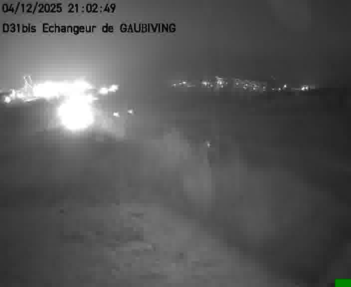 Dispositif d’observation sur D31bis (France) à Gaubiving, en direction de Sarreguemines, offrant une visualisation fiable des conditions de circulation.