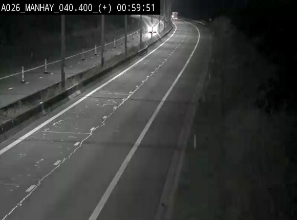 Webcam autoroute A26/E25 à hauteur de Manhay, avant la jonction avec la N651 en direction de Luxembourg - BK 40.4