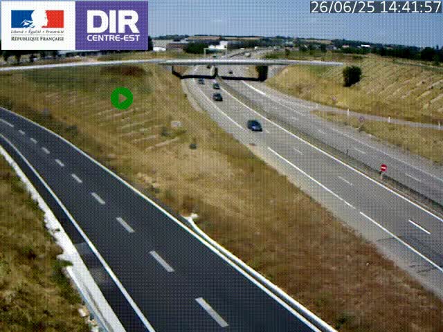 Webcam sur le contournement de Valence, sur la Nationale 7, caméra orientée vers Lyon
