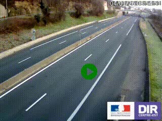 Caméra autoroutière sur l'A47 à hauteur de Givors, a proximité de Lyon. La webcam est orientée vers Lyon