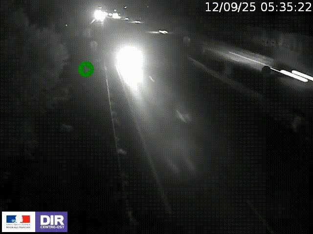 Webcam à Bron sur l'A43 à la jonction avec le boulevard périphérique de Lyon (D383). Vue orientée vers Lyon
