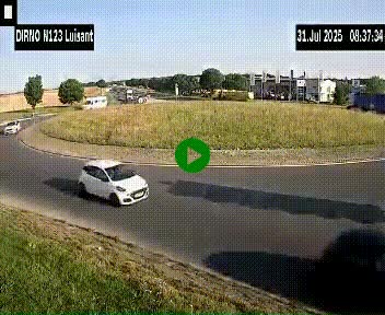 Webcam en périphérie de Chartres sur la N123, à hauteur de Luisant. Vue orientée vers Chartres