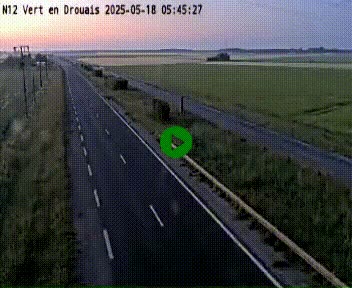 Webcam à hauteur de Vert-en-Drouais sur la N12, en périphérie de Dreux. Vue orientée vers Alençon