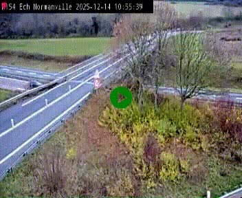 Webcam à hauteur du Leclerc Normanville sur la N154. Vue orientée vers Rouen