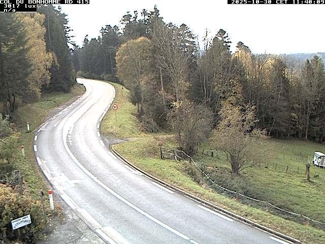 Caméra à proximité du col du Bonhomme sur la D415 à Plainfaing vers l'Alsace