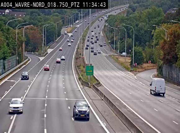 Webcam traffic E411(A4) - BK 18.7 - Bierges (Wavre Nord)