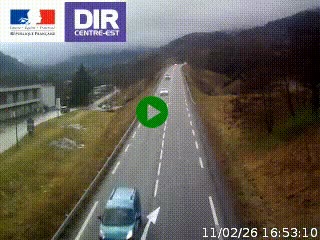 Web cam sur la N90 à Aime, en provenance de Bourg-Saint-Maurice et en direction d'Albertville