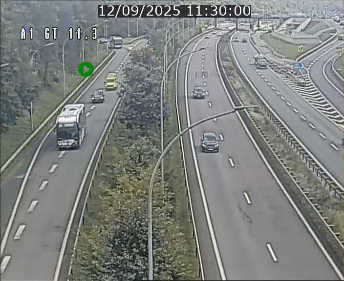 Traffic live webcam Luxembourg Senningerberg - A1 direction Allemagne - BK 11.3