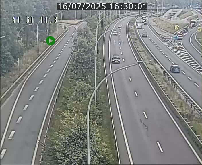 Traffic live webcam Luxembourg Senningerberg - A1 direction Allemagne - BK 11.3