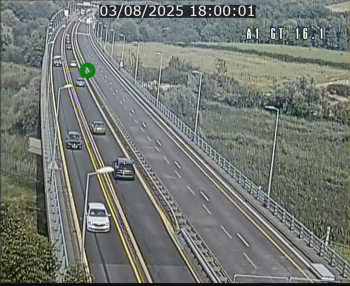 Traffic live webcam Luxembourg Niederanven - A1 direction Allemagne - BK 16.1