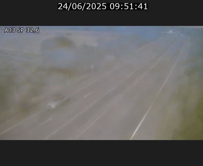 Webcam info trafic A13 à hauteur de Mondorf-les-bains. Vue orientée vers Altwies
