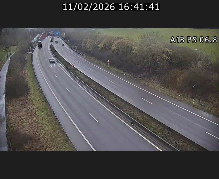 Traffic live webcam Luxembourg Ehlerange - A13 direction Esch-sur-Alzette - BK 6.8