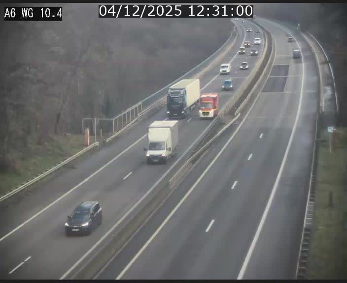 Traffic live webcam Luxembourg Mamer - A6 - BK 10.4 - direction Luxembourg/France/Allemagne