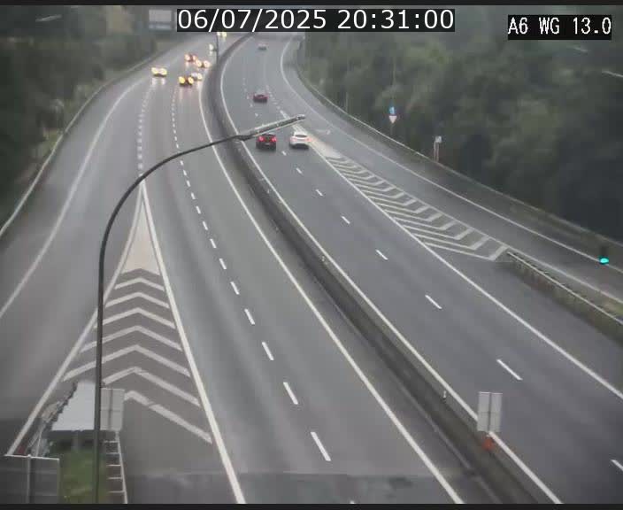 Traffic live webcam Luxembourg Mamer - A6 - BK 13 - direction Luxembourg/France/Allemagne