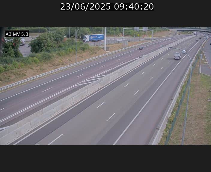 Webcam à l'Aire de Berchem au Luxembourg sur l'A3. Vue orientée vers la France