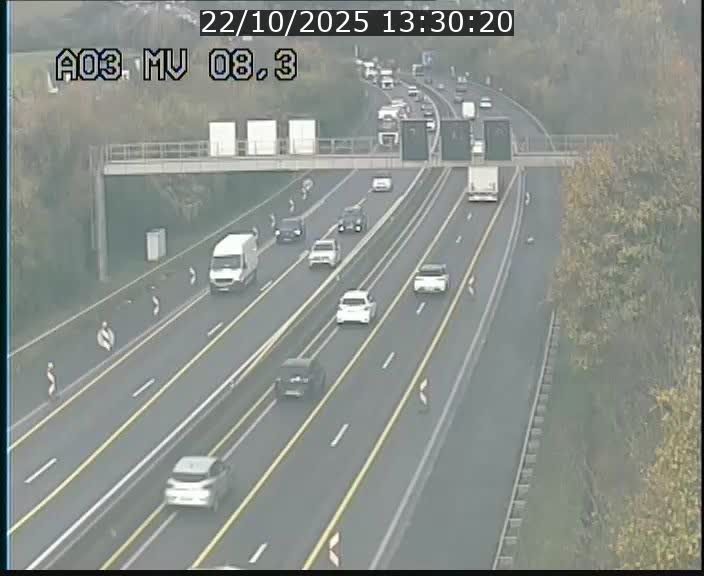 Webcam Autoroute après la Croix de Bettembourg en direction de Luxembourg sur l'A3