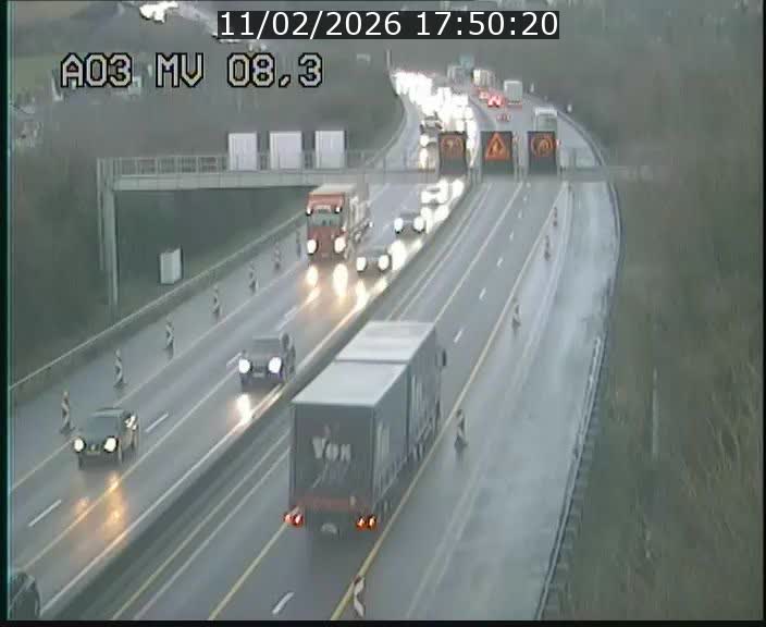 Webcam Autoroute après la Croix de Bettembourg en direction de Luxembourg sur l'A3
