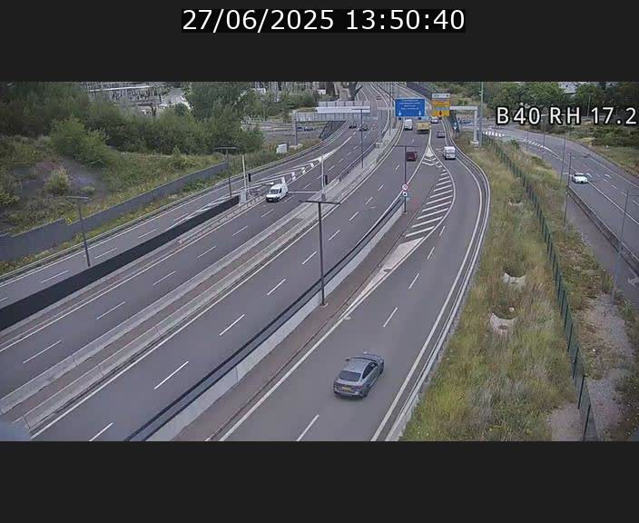 Webcam sur le contournement d'Esch Belval à hauteur de la sortie Université de Luxembourg. Vue orientée vers Luxembourg