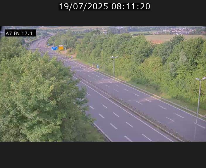 Caméra trafic Luxembourg - A7, Merscherbierg direction Mersch