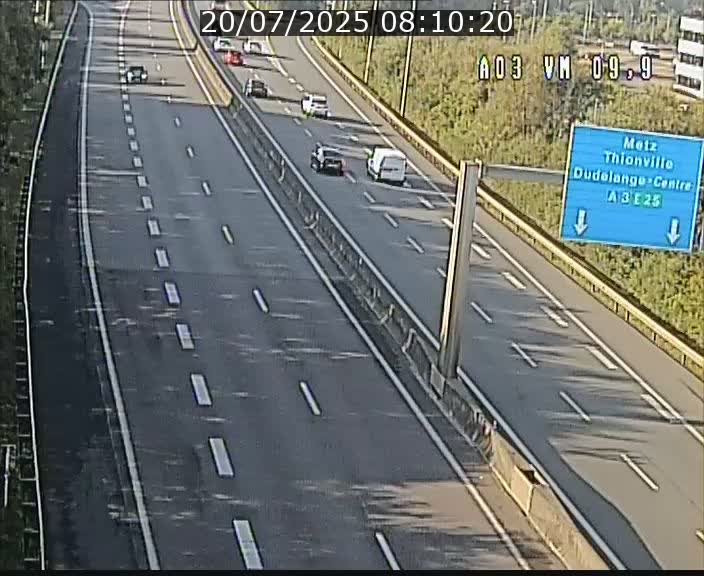 Webcam Autoroute à la Croix de Bettembourg - A3 - BK 9.9 - direction France