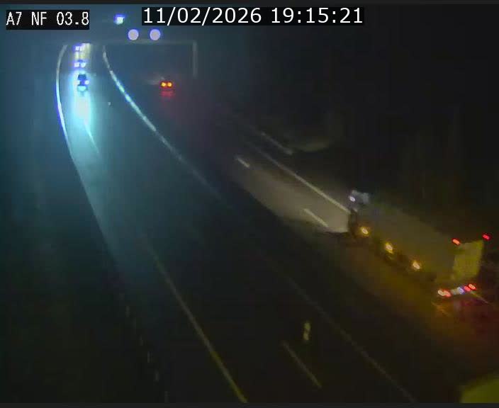 Webcam autoroute A7 au Luxembourg à la sortie du Tunnel Stafelter vers le Nord