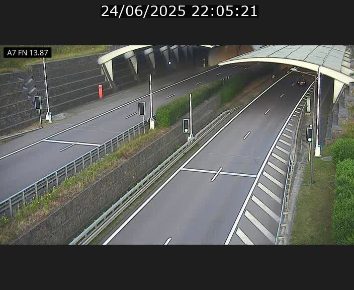 Caméra trafic Luxembourg - A7, Tunnel Gousselerbierg, entrée nord, direction Lorentzweiler