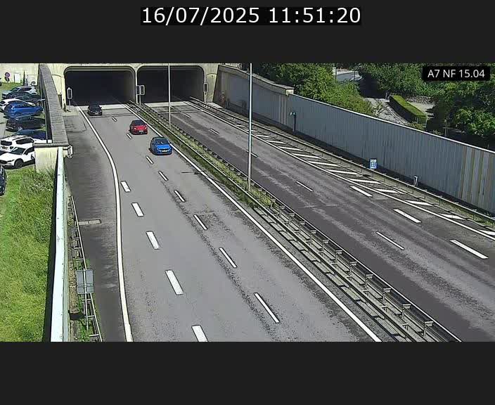 Caméra trafic Luxembourg - A7, Tunnel Mersch, entrée sud, direction Ettelbruck