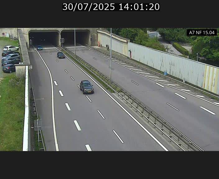 Caméra trafic Luxembourg - A7, Tunnel Mersch, entrée sud, direction Ettelbruck