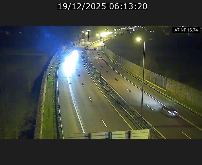 Caméra trafic Luxembourg - A7, Tunnel Mersch, entrée nord, direction Lorentzweiler