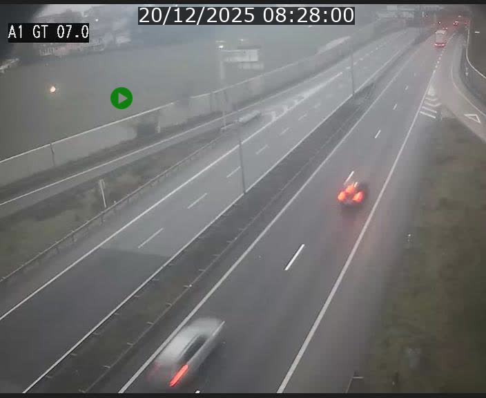 Traffic live webcam Luxembourg Cents - A1 direction Kirchberg - BK 7