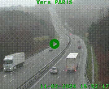 Caméra routière sur l'autoroute A20 à Bessines-sur-Gartempe. Vue orientée vers Paris