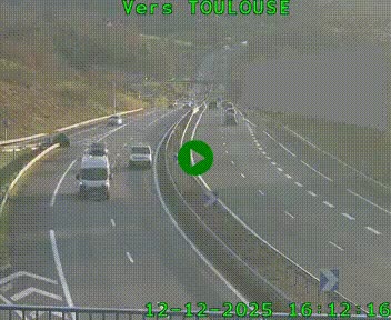 Caméra routière sur l'autoroute A20 à Noailles, en périphérie de Brive-la-Gaillarde. Vue orientée vers Toulouse