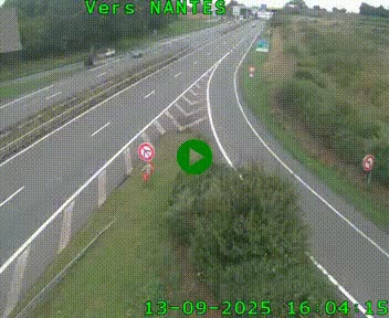 Webcam N147 au nord de Poitiers et à la jonction avec la A10