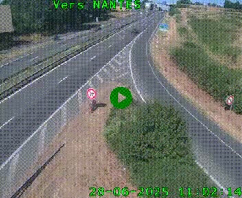 Webcam N147 au nord de Poitiers et à la jonction avec la A10