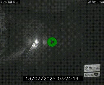 Webcam sur la N165 après le Pont de l'Iroise, à l'entrée de Brest