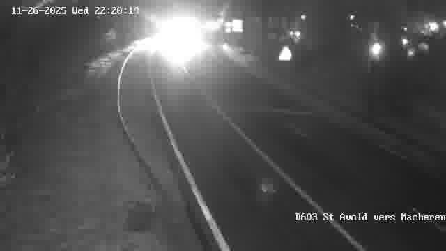 Webcam sur la D603 située à proximité de Saint-Avold. Vue orientée vers Macheren.