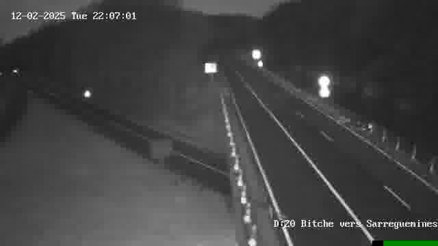 Webcam sur la D620, sur le contournement de Bitche. Vue orientée vers Sarreguemines