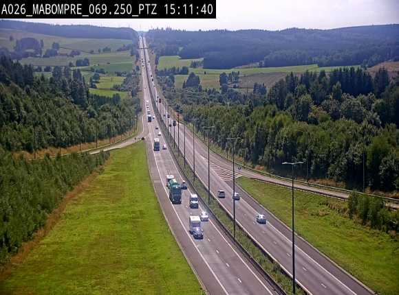 Webcam E25 (A26) à Mabompré. Vue orientée vers Liège