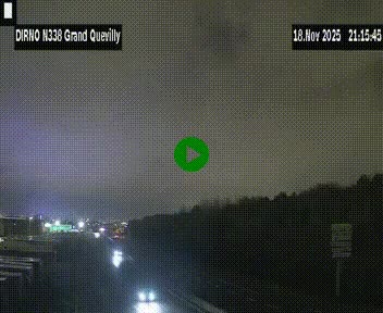 Webcam routière sur N338 à hauteur de Grand-Quevilly en périphérie de Rouen. Vue orientée vers Rouen