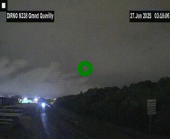 Webcam routière sur N338 à hauteur de Grand-Quevilly en périphérie de Rouen. Vue orientée vers Rouen