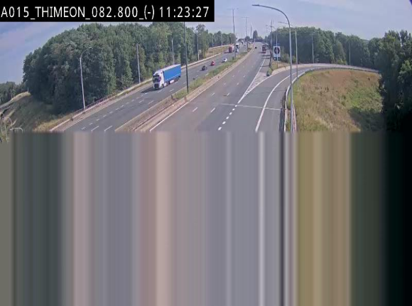Caméra trafic Belgique - Thiméon - E42, jonction avec A54 (E420) direction La Louvière/Charleroi - BK 82.82