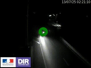 Caméra autoroute sur A6 - Valvert, près de Lyon, en direction de Paris, à hauteur de la sortie 36 Porte du Valvert