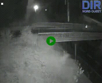 Webcam sur A84 à hauteur de Pont-Farcy, au niveau du pont autoroutier sur la Vire, au sud de Saint-Lô