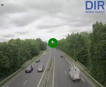Webcam sur le périphérique de Caen (N814) à l'est de la ville, à Mondeville hauteur de la sortie 2, Presqu'île-Rives de l'Orne, au bout de l'autoroute A13
