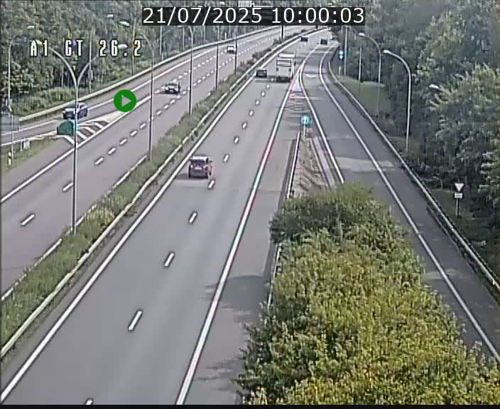 Traffic live webcam Luxembourg Grevenmacher - A1 direction Allemagne - BK 26.2
