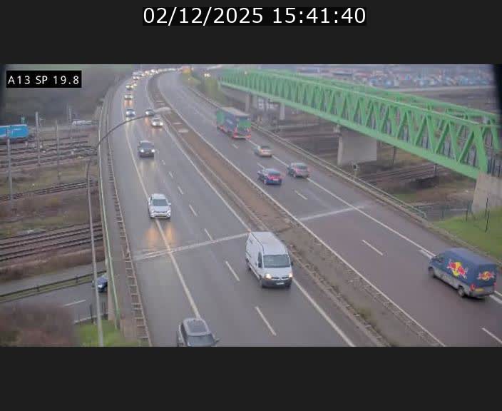 Traffic live webcam Luxembourg Croix de Bettembourg - A13 direction Esch-sur-Alzette - BK 19.8