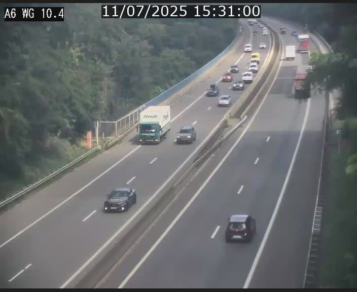 Traffic live webcam Luxembourg Mamer - A6 - BK 10.4 - direction Luxembourg/France/Allemagne