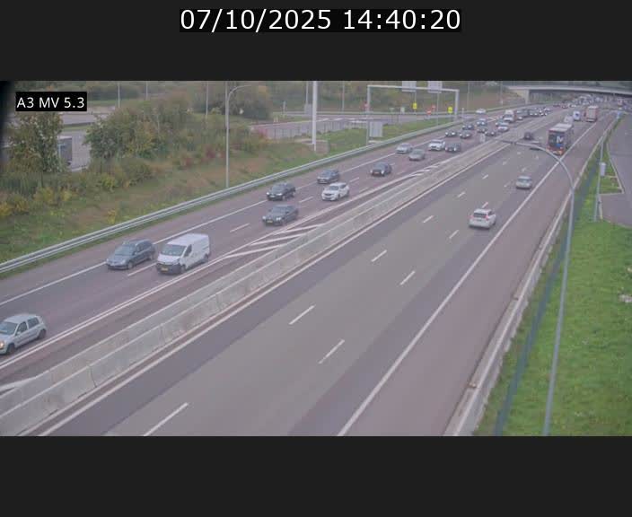 Webcam à l'Aire de Berchem au Luxembourg sur l'A3. Vue orientée vers la France