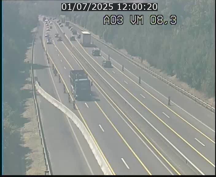 Traffic live webcam Luxembourg Bettembourg - A3 - BK 8.3 - direction France