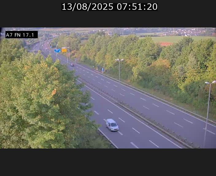 Caméra trafic Luxembourg - A7, Merscherbierg direction Mersch
